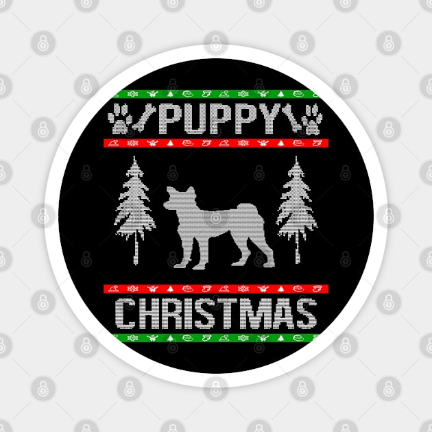 Basenji Ugly Christmas Sweater Design Puppy Dog Lover Breed Magnet by familycuteycom